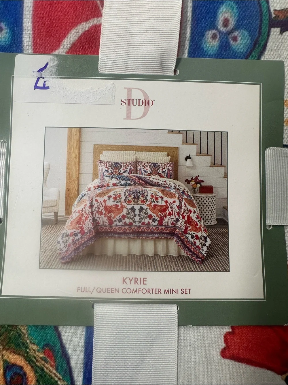 D Studio Kyrie Floral 3 pc set full/queen peacock print